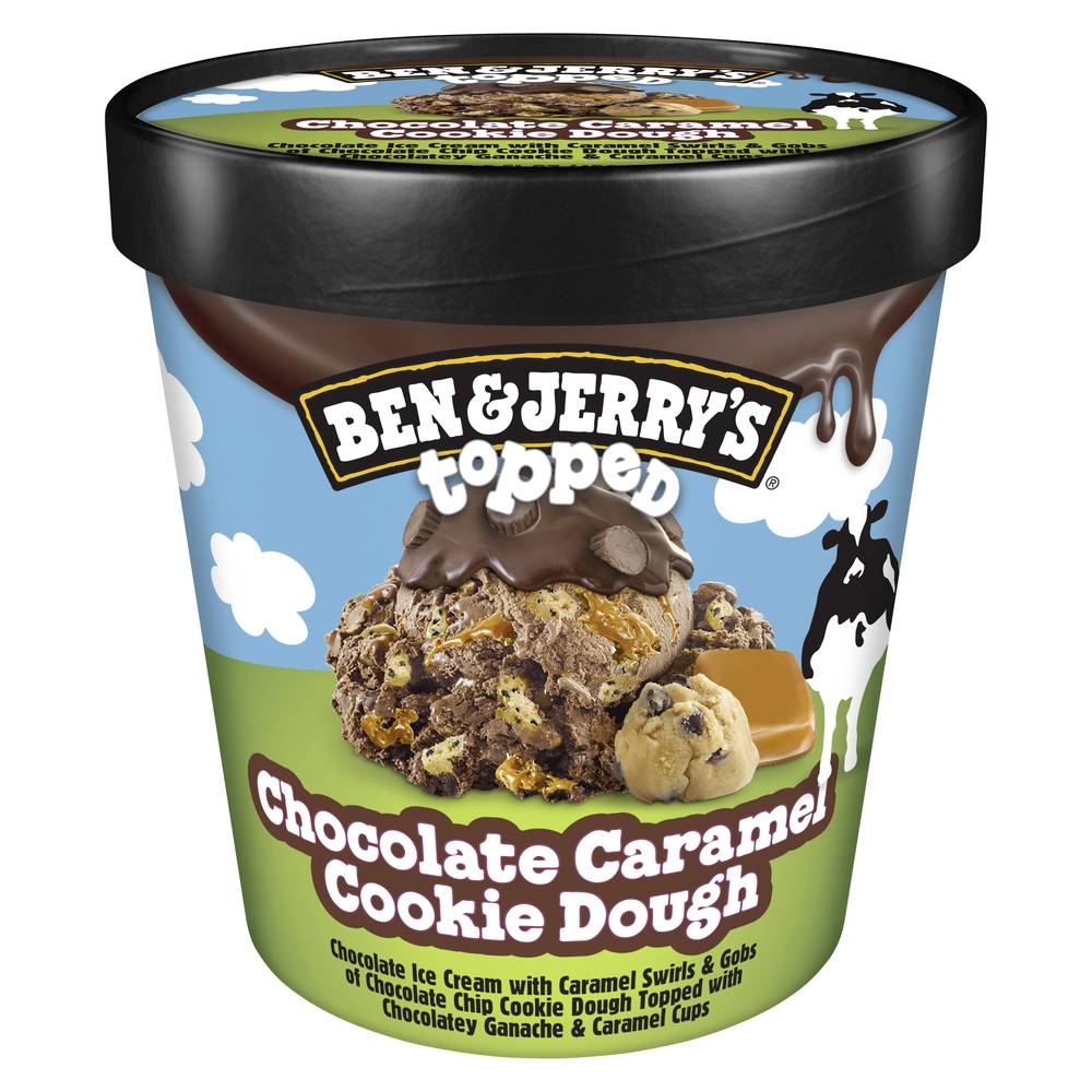 Ben & Jerry's Ice Cream Chocolate Caramel Cookie Dough Topped (15.2 oz)