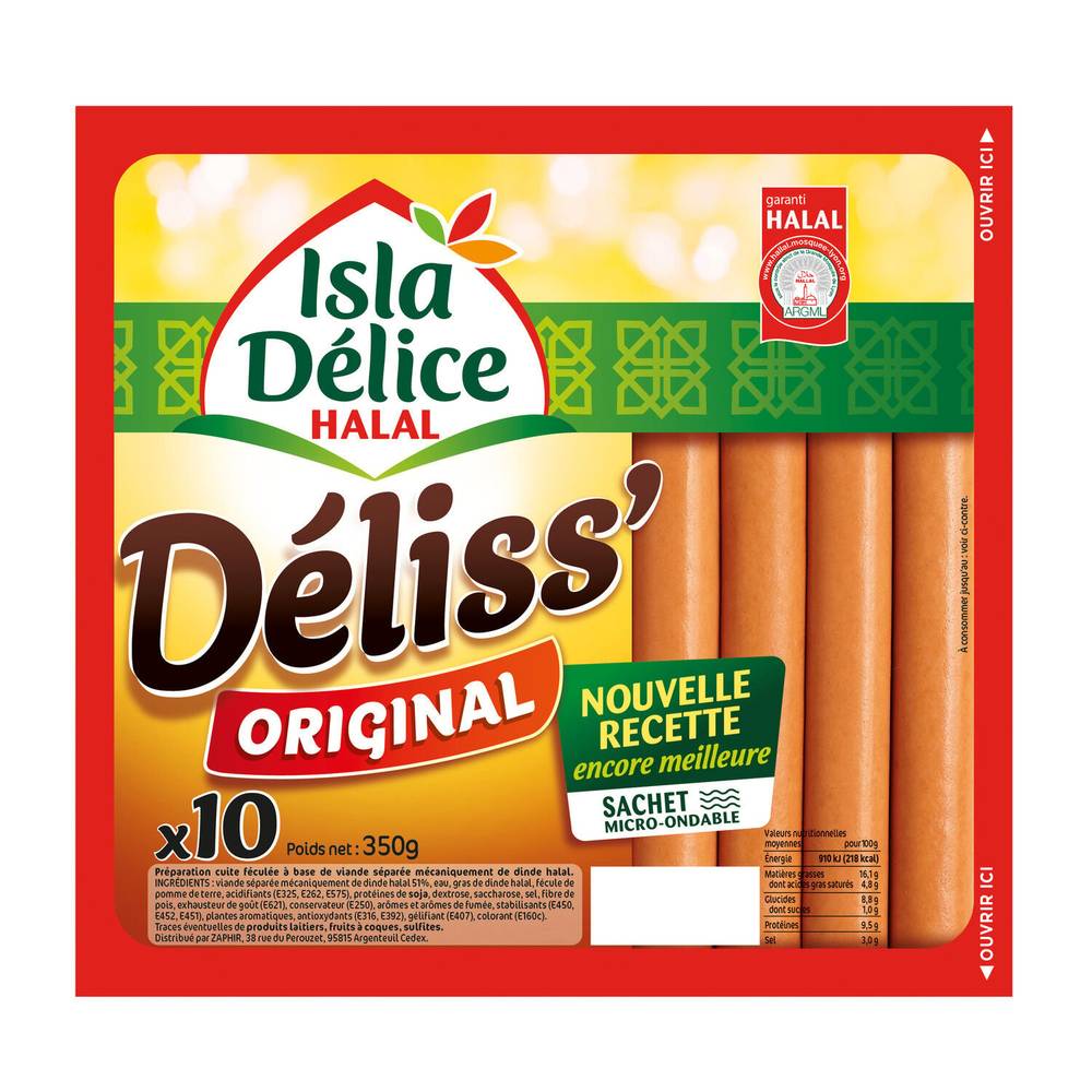 Isla Délice - Saucisses halal déliss' original (350g)