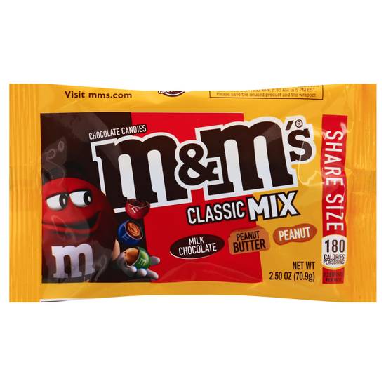 M&M's Share Size Classic Mix Candies (milk chocolate , peanut butter)