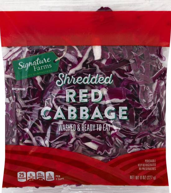 Order Signature Farms · Shredded Red Cabbage (8 oz) food online from Safeway store, Eureka on bringmethat.com