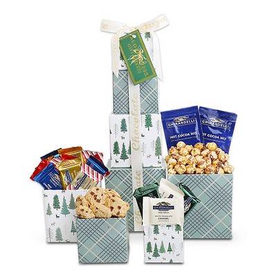 Alder Creek Gift Baskets Seasonal Gift Tower with Ghirardelli Chocolate