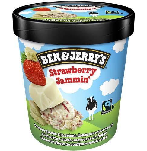 Ben & jerry's crème glacée - ice cream (jammin aux fraises)