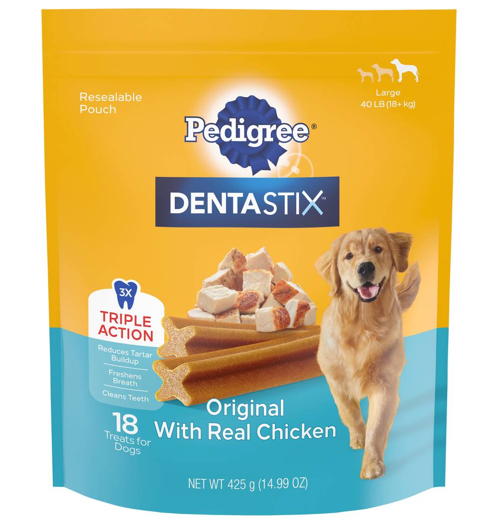 Pedigree Dentastix Original With Real Chicken Dog Treats (15 oz)