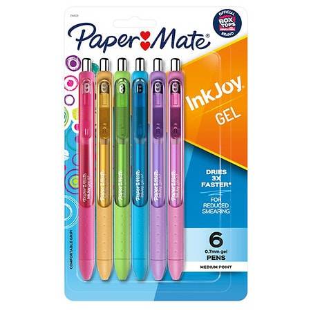 Paper Mate Ink Joy Fashion Gel Pens Pastel Assorted (6 ct)