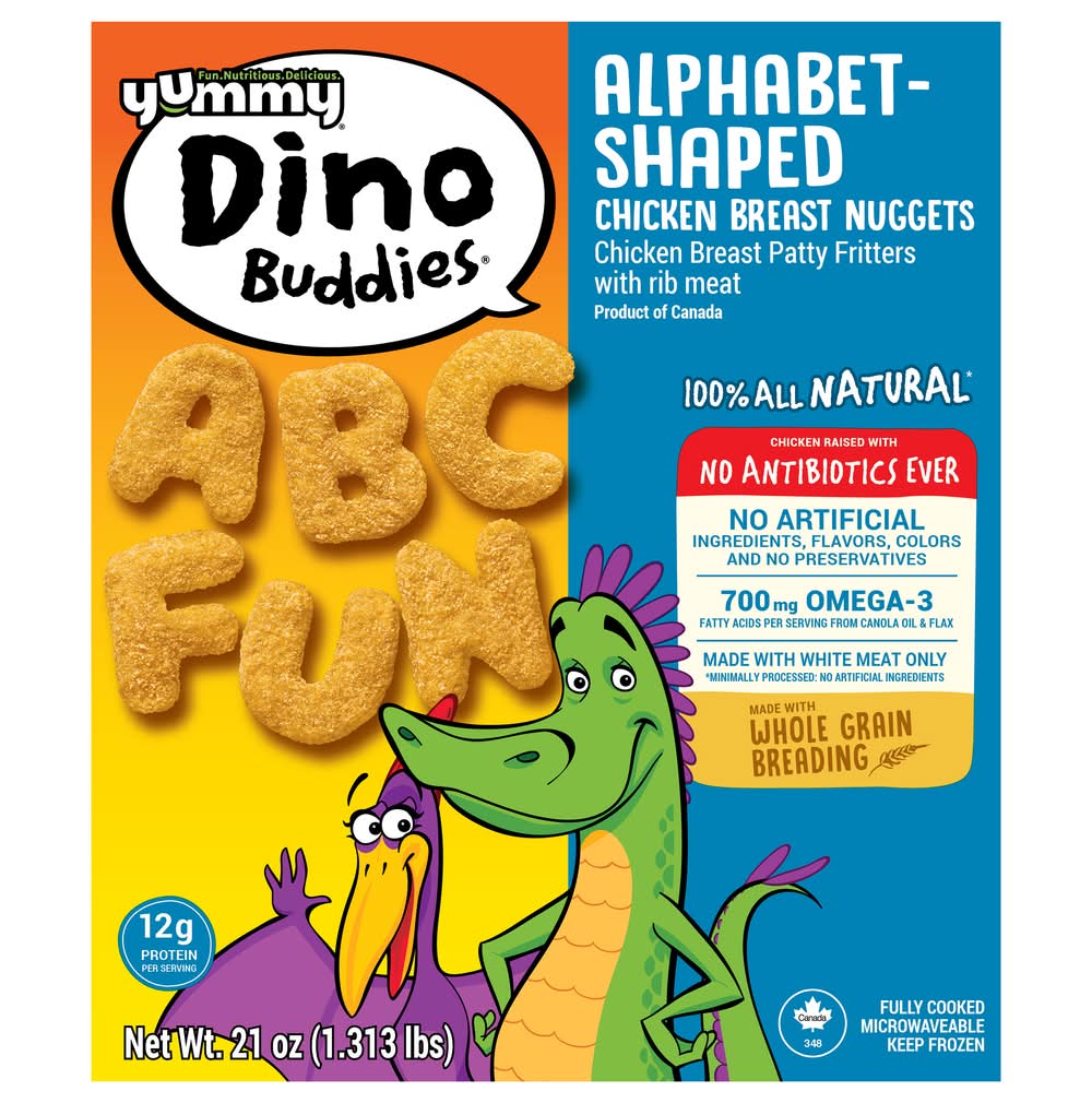 Dino Buddies Alphabet-Shaped Chicken Breast Nuggets (21 oz)