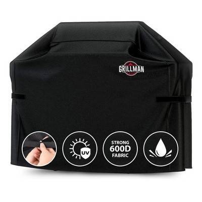 Grillman 60"x 28"x 44" Premium Grill Cover for Outdoor Grill, Black