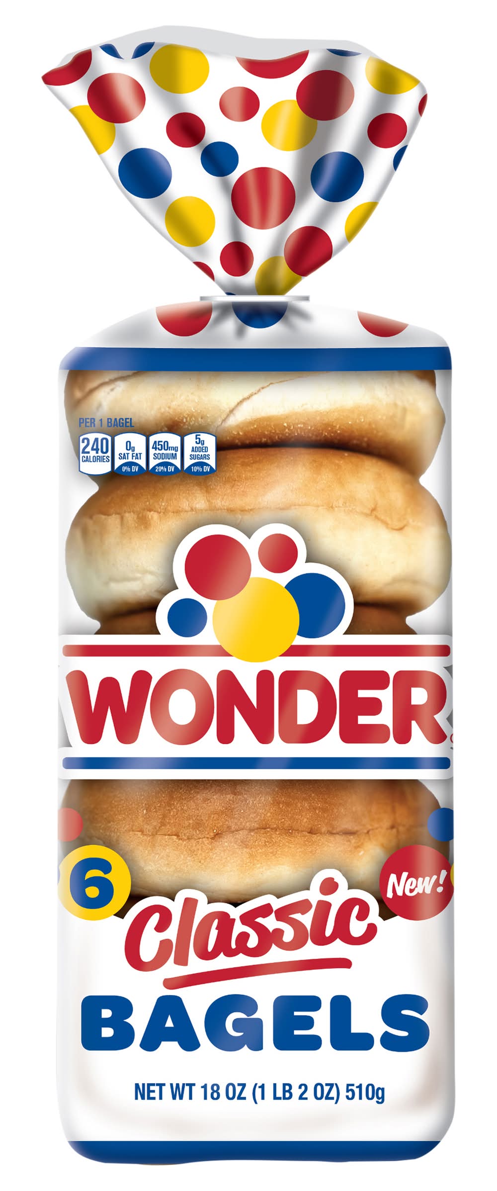 Wonder Classic Bagels (18 oz, 6 ct)