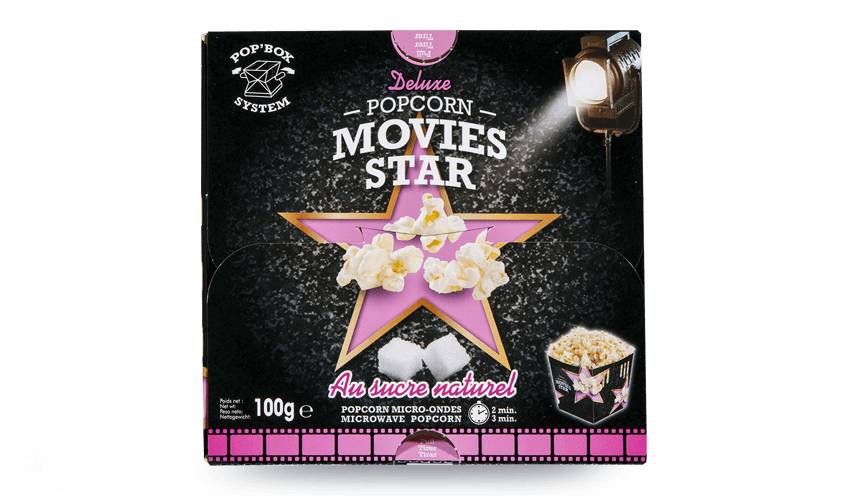 Popcorn Movies Star au sucre naturel