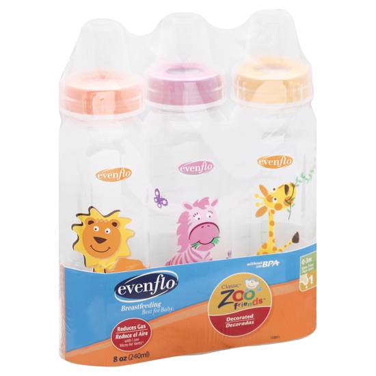 Evenflo Slow Flow Baby Breastfeeding Bottles (3 ct)