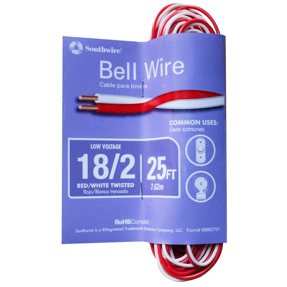 Southwire 25-ft 18/2 Solid Doorbell Wire (By-the-roll) | 64267101