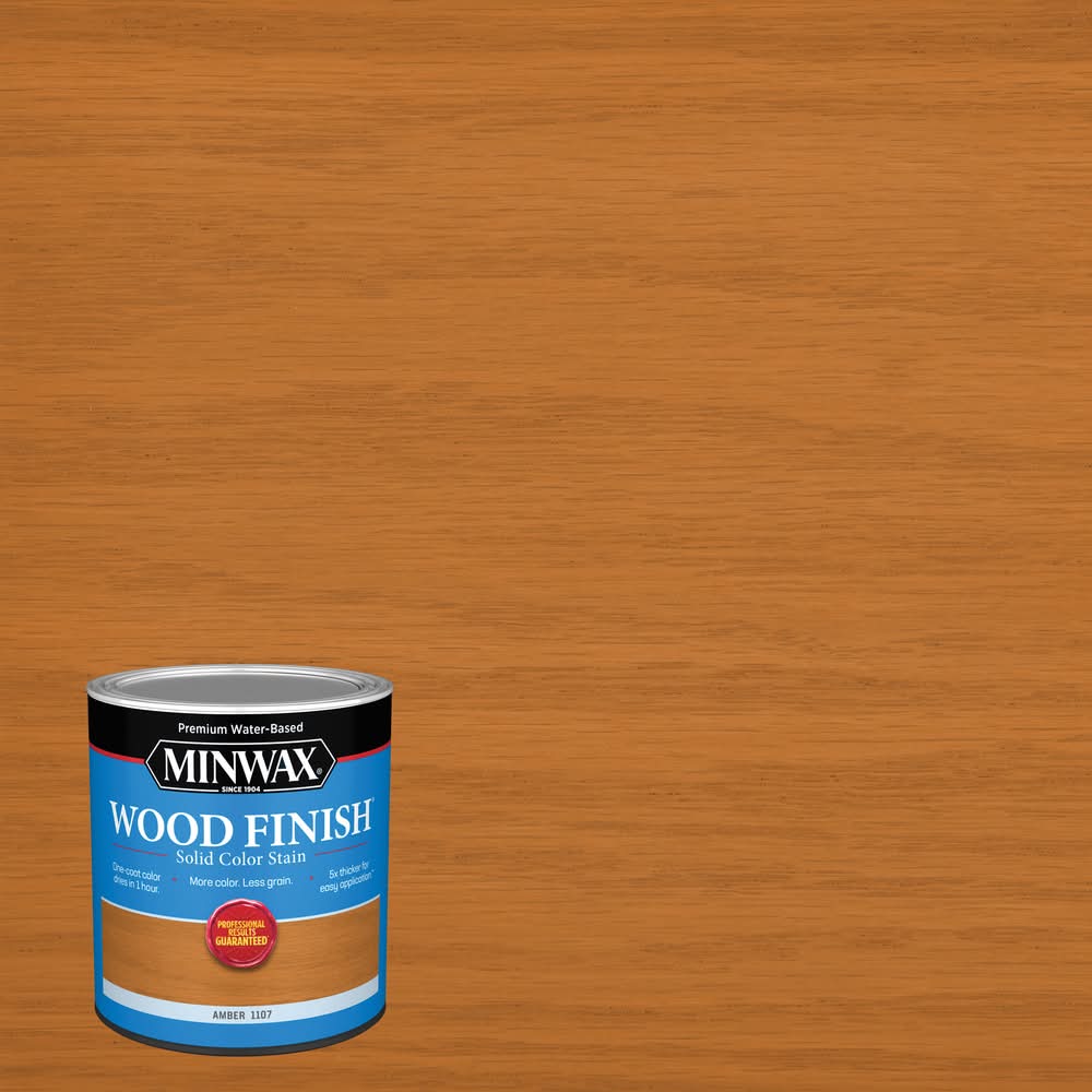 Minwax Wood Finish Water-based Amber Solid Interior Stain ( 1-quart )