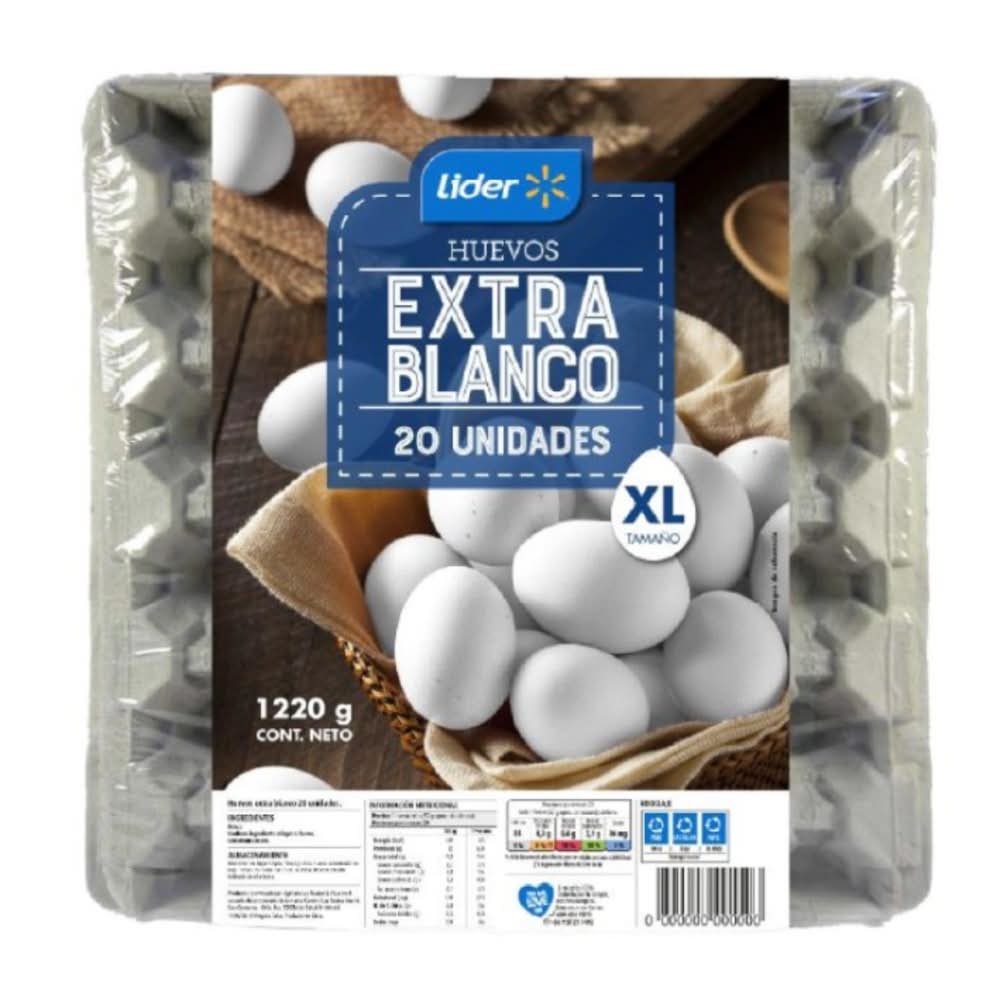 Lider · Huevo extra blanco - XL (20 un)