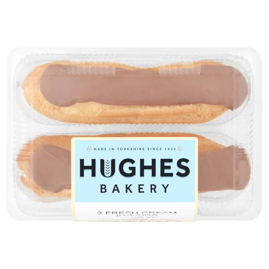 Hughes Bakery 2 Fresh Cream Eclairs