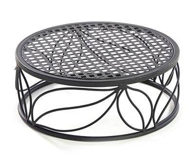 8.9" Black Leaf Wire Metal Plant Stand