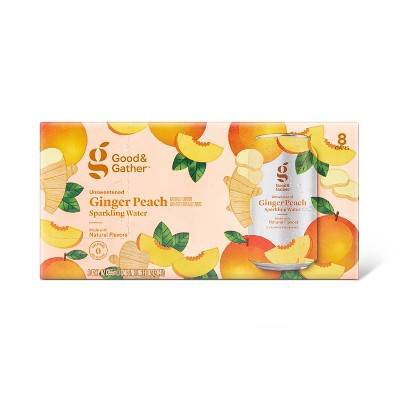 Good & Gather Ginger Peach Sparkling Water (8 ct, 12 fl oz)