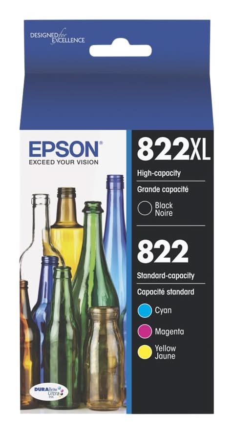 Epson T822xl-T822 Ink Cartridges, Assorted (4 ct)