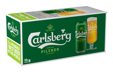 Carlsberg Danish Pilsner Lager Beer (10 x 440ml)