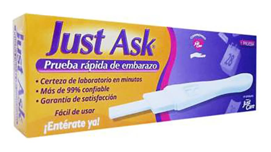 Just Ask · Prueba rápida de embarazo