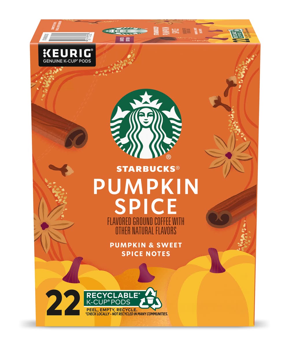 Starbucks K-Cup Pods Ground Coffee, Pumpkin Spice (8 oz, 22 ct)