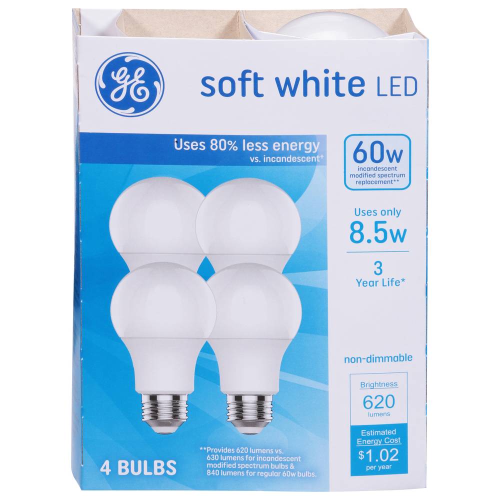 General Electric 8.5 Watts Soft Led Light Bulbs, White