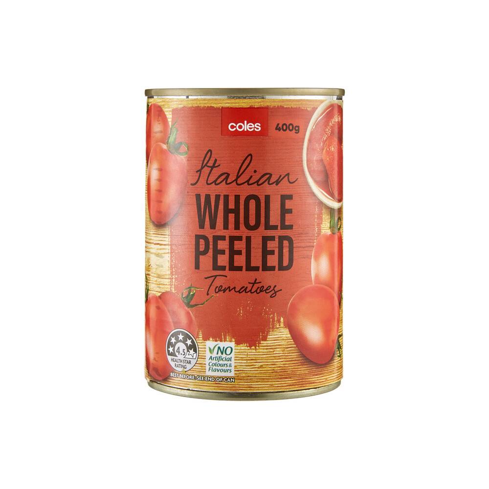 Coles Italian Whole Peeled Tomatoes (400g)