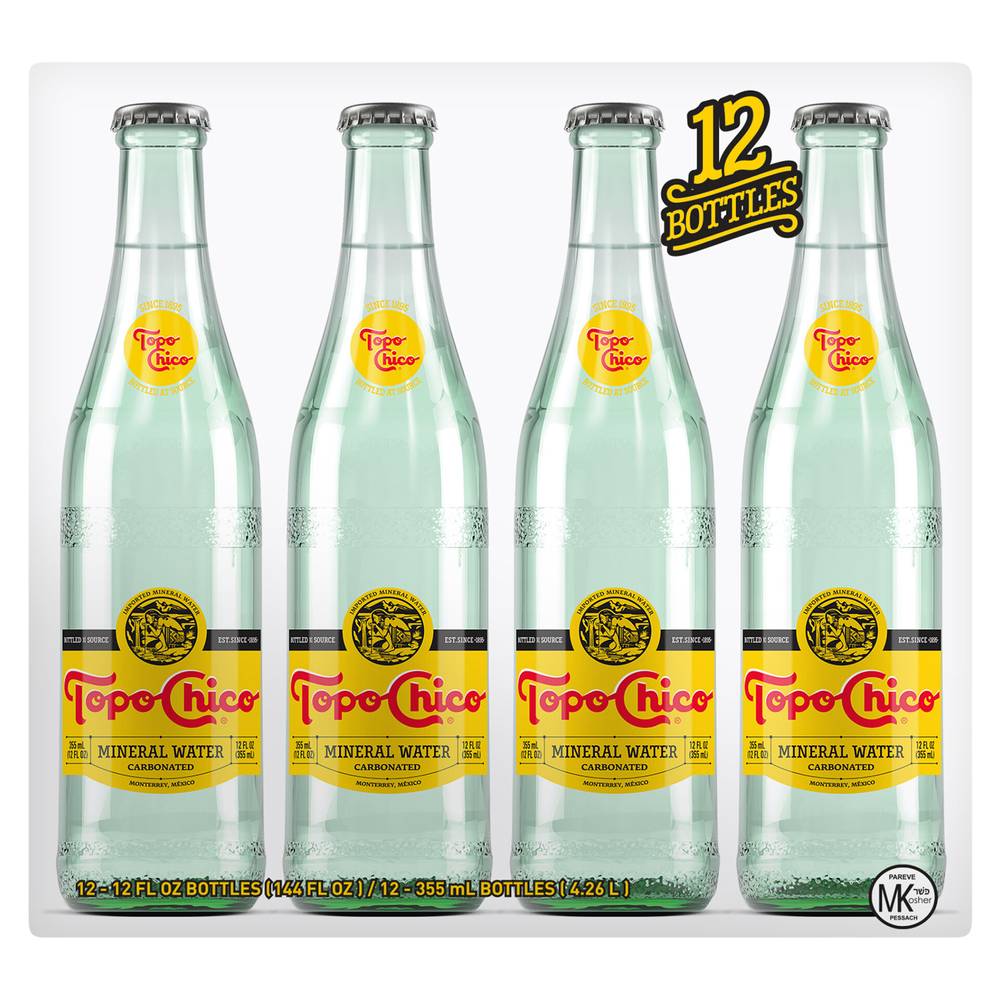 Topo Chico Carbonated Mineral Water (12 x 12 fl oz)