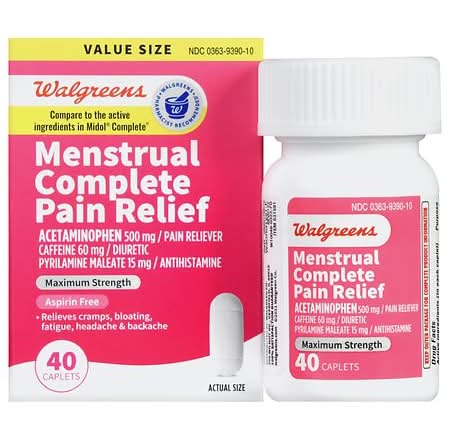 Walgreens Menstrual Relief Caplets