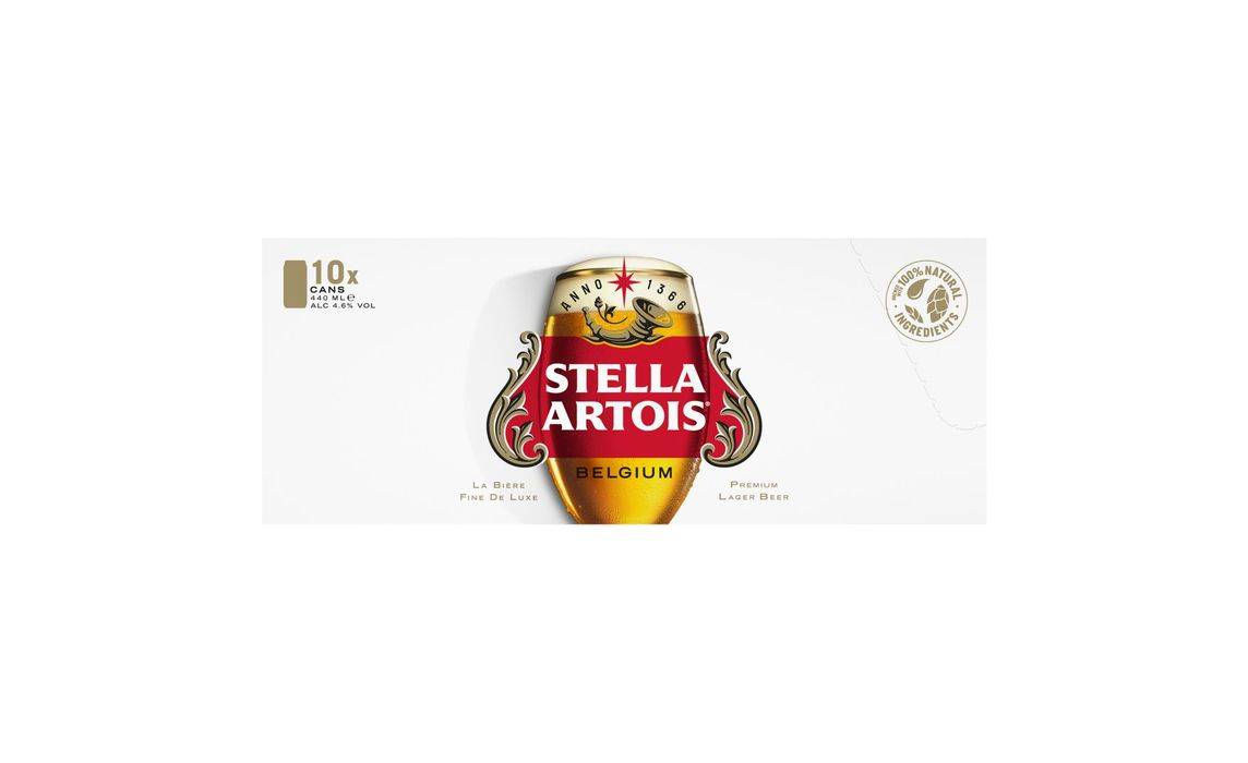 Stella Artois Premium Beer 10 x 440ml Cans (400987)