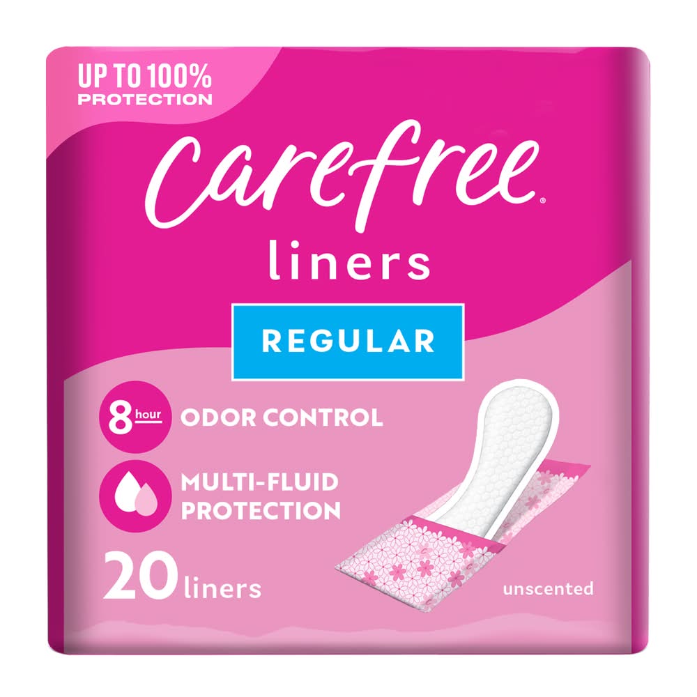 Carefree Acti Fresh Unscented Regular Liners (20 ct)