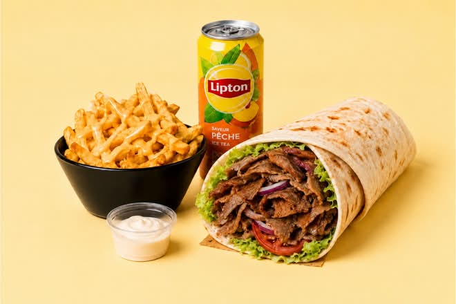 Kebab'z Galette 🥙 + Frites & Boisson 🍟🥤