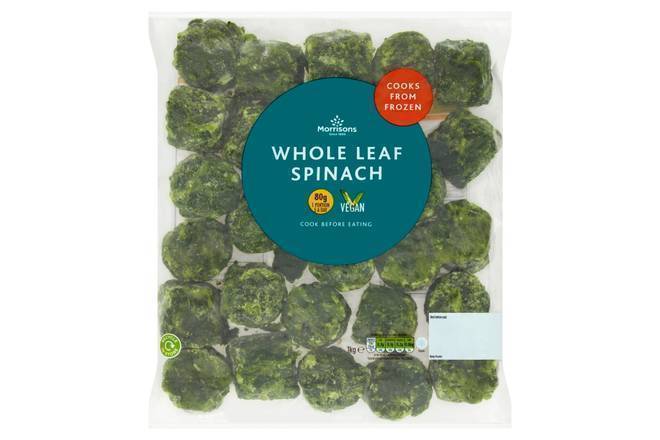 Morrisons Whole Leaf Spinach 1kg