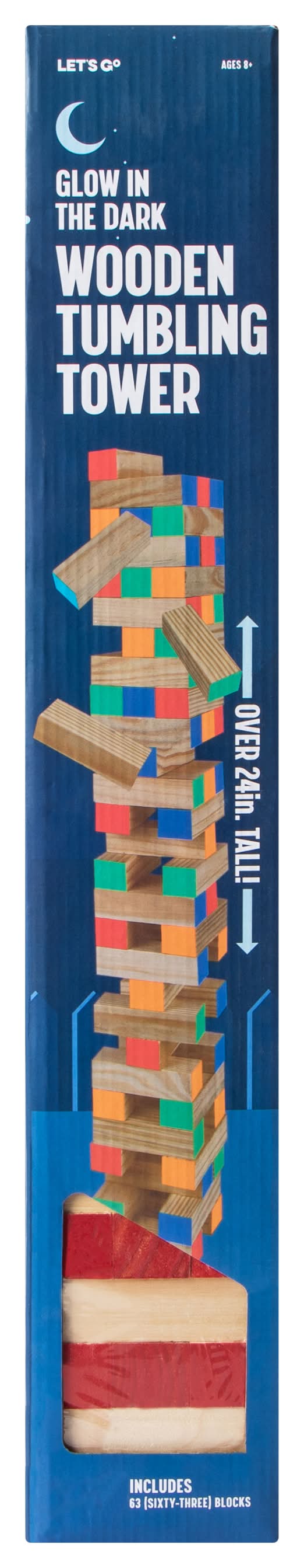Giant Glow Tumbling Tower Game 63-Count