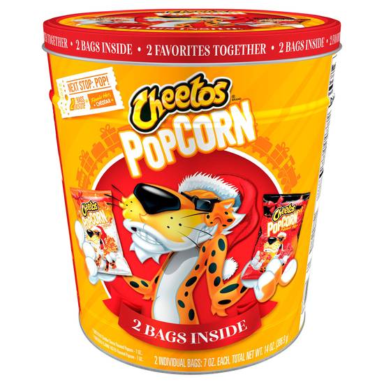 Cheetos Flamin' Hot & Cheddar Popcorn Tin (2 ct) | Delivery Near You ...