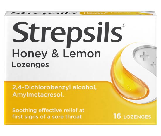 Strepsils Honey & Lemon Lozenges For Sore Throat (57g)
