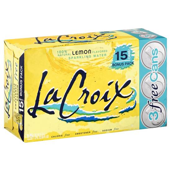 Lacroix Sparkling Water Lemon Flavored (15 ct, 12 fl oz)