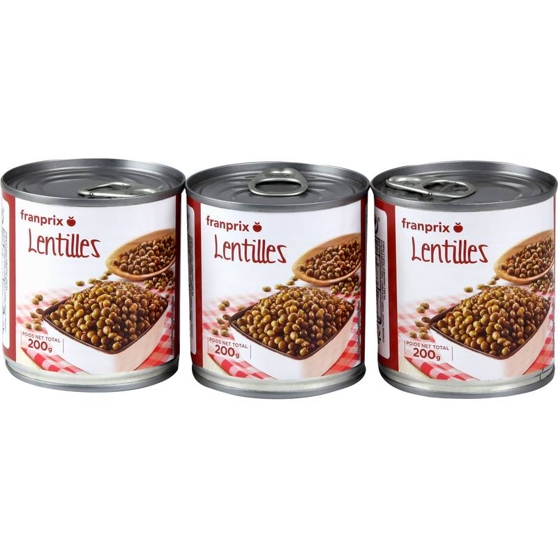 Franprix - Lentilles (3 x 200g)