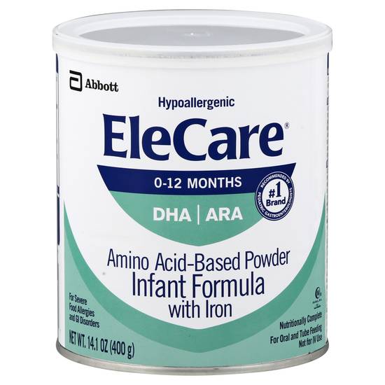 Elecare Amino Acid-Based Infant Formula With Iron (14.1 oz)