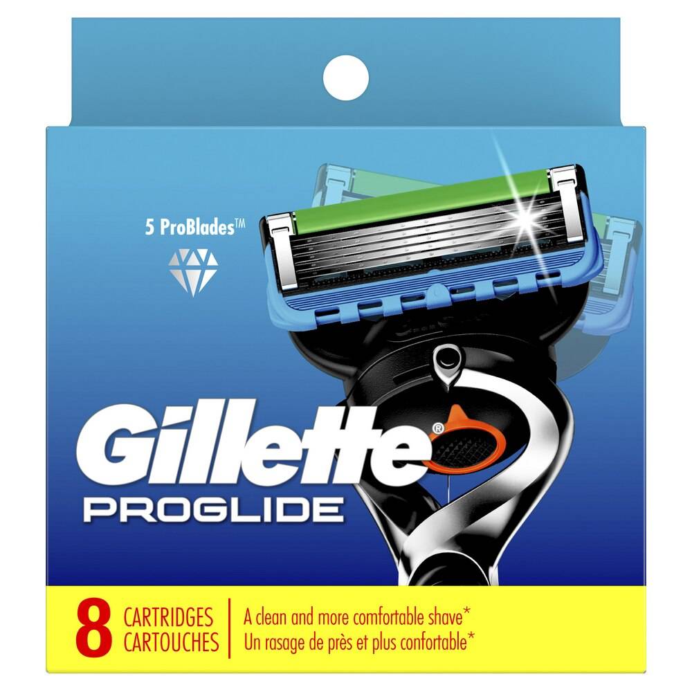 Gillette Proglide 5-Blade Razor Blade Refills, 8 Ct