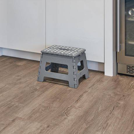 Mainstays Foldable Step Stool, Cool Grey