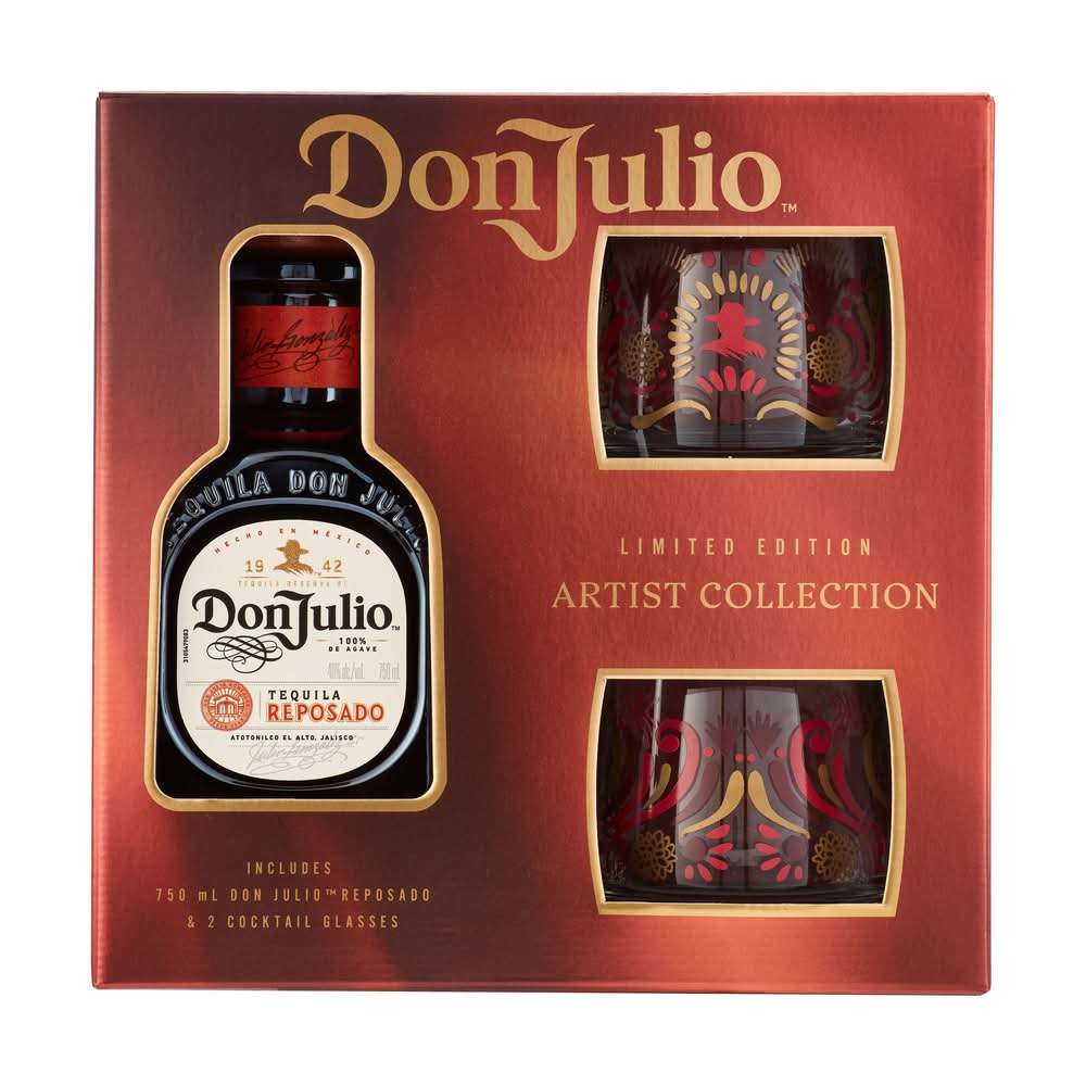 Don Julio Reposado Tequila With Glasses Gift Set - Delivery in