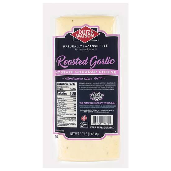 Dietz & Watson Ny State Roasted Garlic Cheddar Cheese