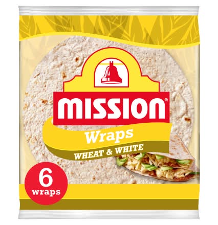 Mission Super Soft Wheat & White Wraps (6 pack)