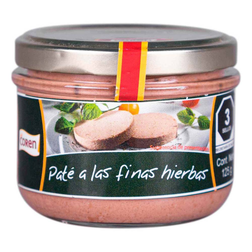 Louriño paté a las finas hierbas (frasco 125 g)