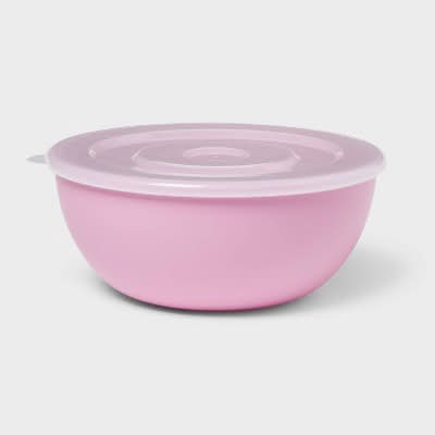 Room Essentials Bowl With Lid, Pink