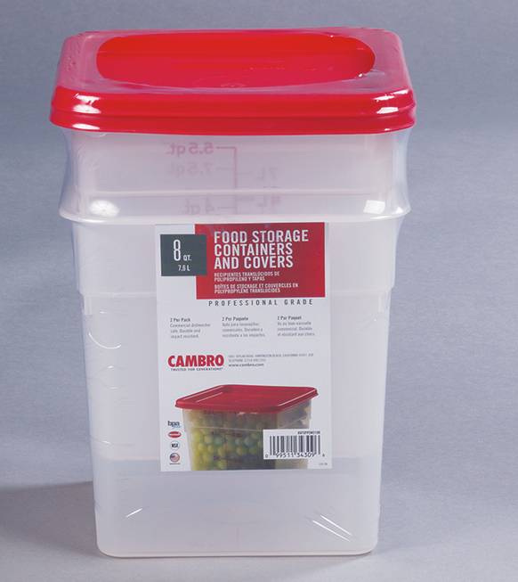 Cambro - Camsquare 8-Qt Container with Lid - 2-pack (1 Unit per Case)