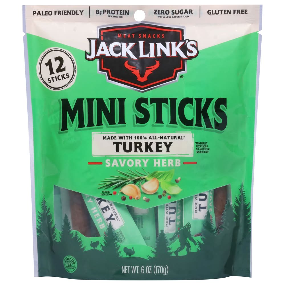 Jack Link's Mr Beast Mini Sticks, Turkey (6 oz, 12 ct)