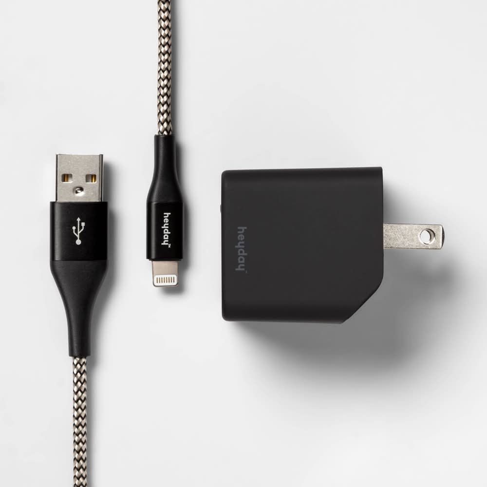 Heyday 2 Port Wall Charger 15w Usb C and 5w Usb a, Black
