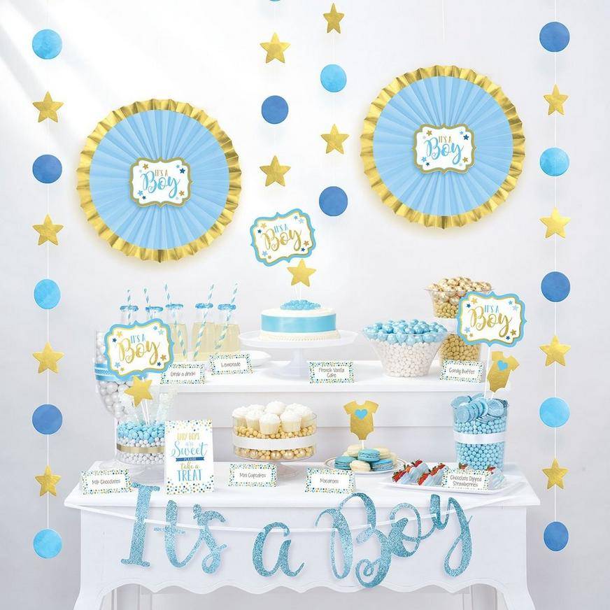 Party City It's a Boy Baby Shower Treat Table Decorating Kit (unisex/multi)
