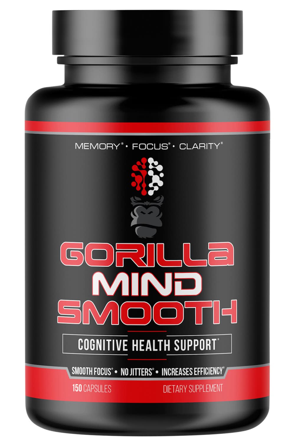 Gorilla Mind Smooth Capsules Cognitive Health Support (150 ct)