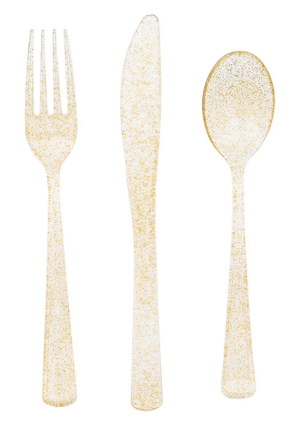 Plastic Cutlery 18-Count Gold